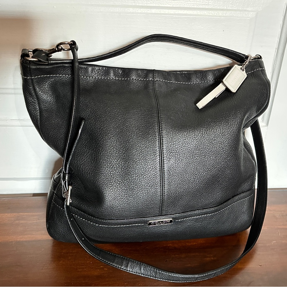 Coach Black Leather Shoulder Bag